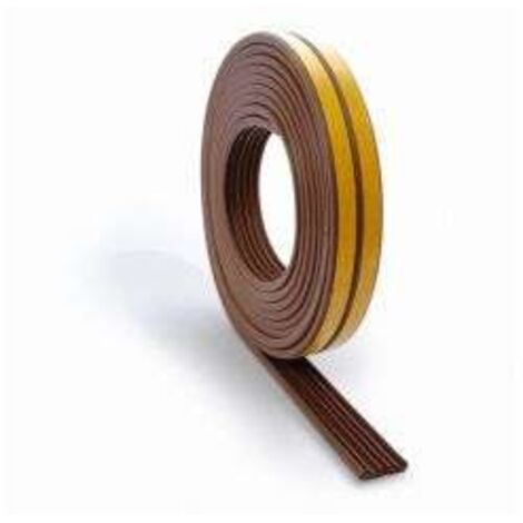 BRINOX burlete adhesivo puerta/ventana ''e'' marron 9x4mm 6 metros