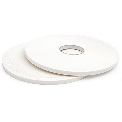 BRINOX cinta espuma 0,8mm 2 caras 12mx100m , CINTA ADHESIVA DOBLE CARA EspumaAncho: 12mmMetros: 100 metrosAlta seguridad para perchas, plástico, m