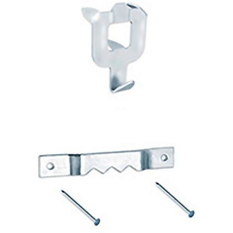 BRINOX CUELGA CUADROS 44 mm.BLANCO/ZINC.(BLISTER 4 U.B50690B