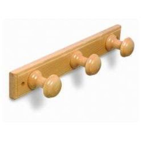 BRINOX PERCHA MADERA 3 POMOS ROBLE (1 U.B30200Y