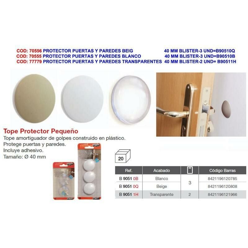 

brinox protector puertas+paredes blanco 40mm bl-3 und b90510b - Mibricotienda