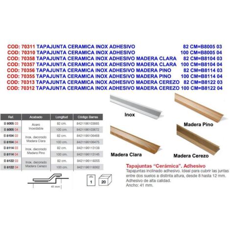 brinox tapajunta ceramica inox adhe.madera cerezo 100cm b812204