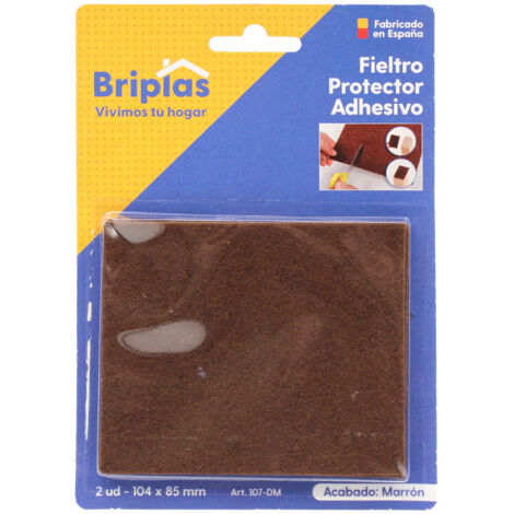 BRIPLAS FIELTRO ADHESIVO 2 U RECTANGULAR 104X85 mm MARRON=107DM
