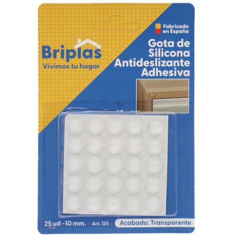 Briplas Gota Silicona Adhesivo Antideslizante 25 U 10 mm