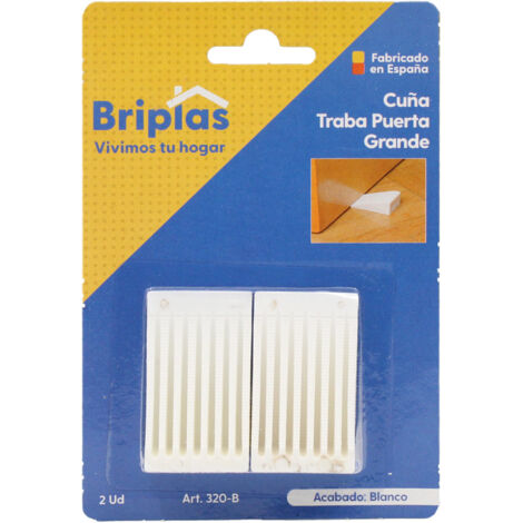 BRIPLAS TOPE TRABA CUÑA PUERTA GRANDE  2U BLANCO=320B
