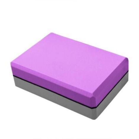 Brique de Yoga bicolore en EVA, pour améliorer les étirements, la flexibilité et l\'équilibre, pour le Yoga e Beige
