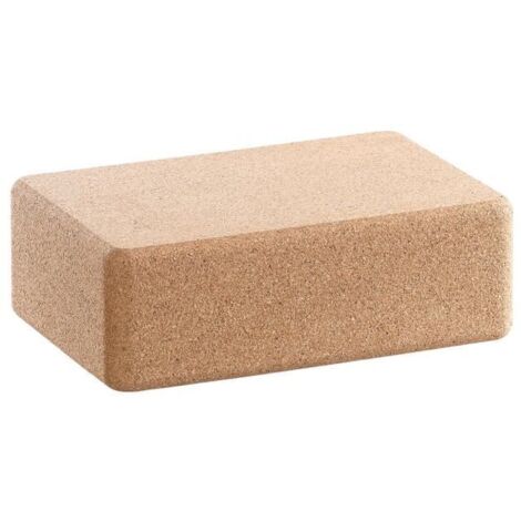 Brique de yoga - Naturel - Liège - Antidérapante - Douce au toucher - Dimensions 225x76x149mm