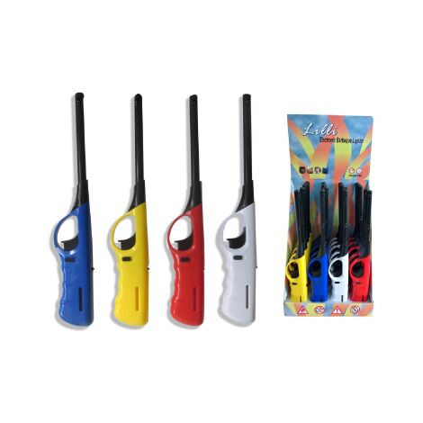 Briquet a' gaz a' flamme Oxford rechargeable avec tube rigide de couleurs assorties