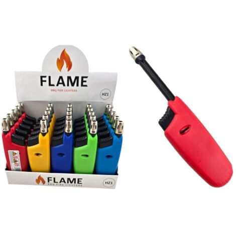 Briquet à gaz Flame HZ1 pour bougies et lampes funéraires, extensible, hauteur de 12 à 17,5 cm