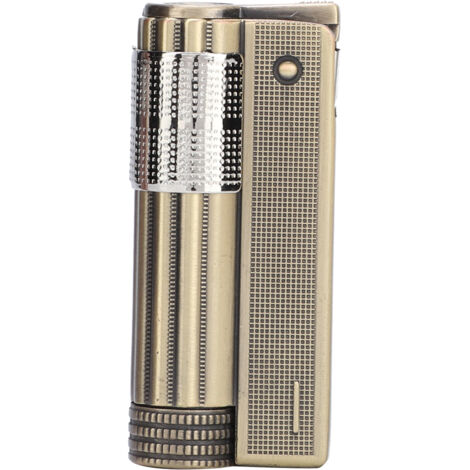 Briquet à huile portable vintage rechargeable - Idée cadeau homme rétro (Bronze)