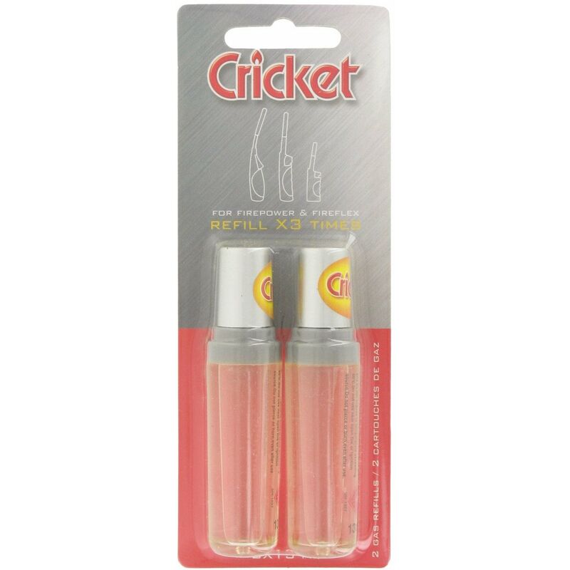 CRICKET Briquet allume feu  2 recharges