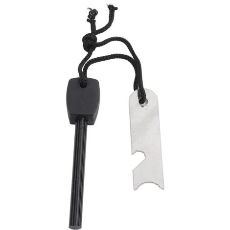 Briquet de Survie Extérieur avec Pierre à Feu et Grattoir pour Randonnée et Camping