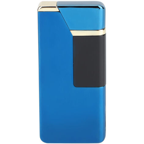 Briquet Double Arc Ultra Fin Rechargeable - Cadeau Homme Bleu