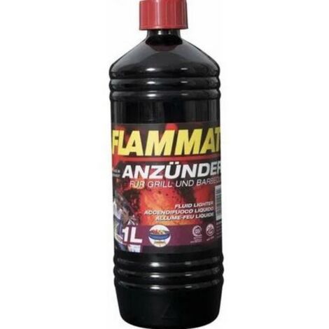 Briquet liquide Flammat 1 litre pour chemine'es de fours barbecue
