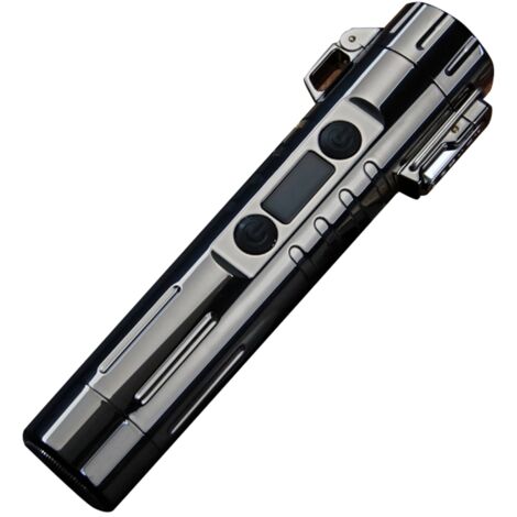 Briquet rechargeable multifonction - Tondeuse barbe automatique - Cadeau personnalisé noir