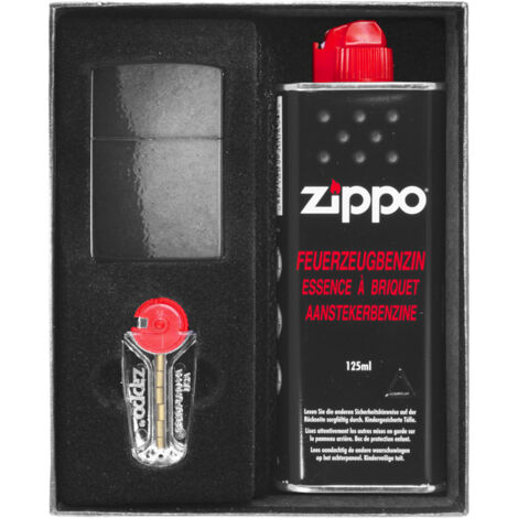 Briquet Zippo Black Crackle Coffret cadeau n° 1