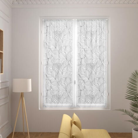 Soleil D'Ocre Voilage Porte Fenêtre 70x200 Cm Celia Blanc