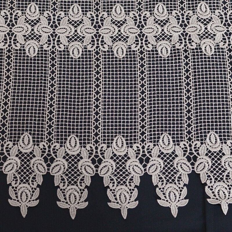 Brise bise en macramé au style ornemental Ecru 0.3x0.9 m