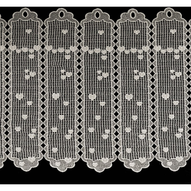 Brise bise en macramé au style romantique Ecru 0.6x0.6 m