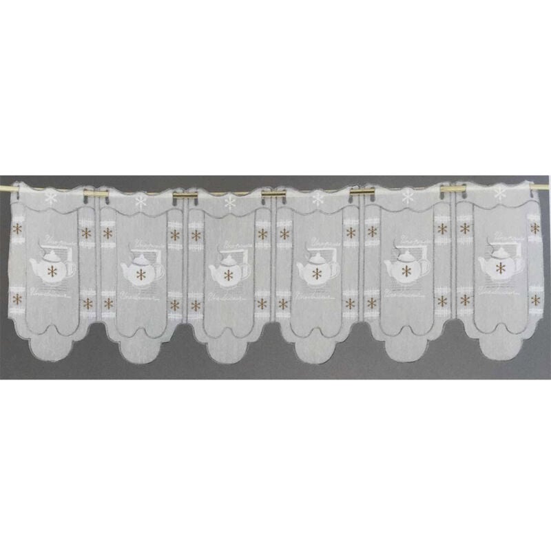 Brise bise en batiste fine brodée Beige 0.6x1.2 m