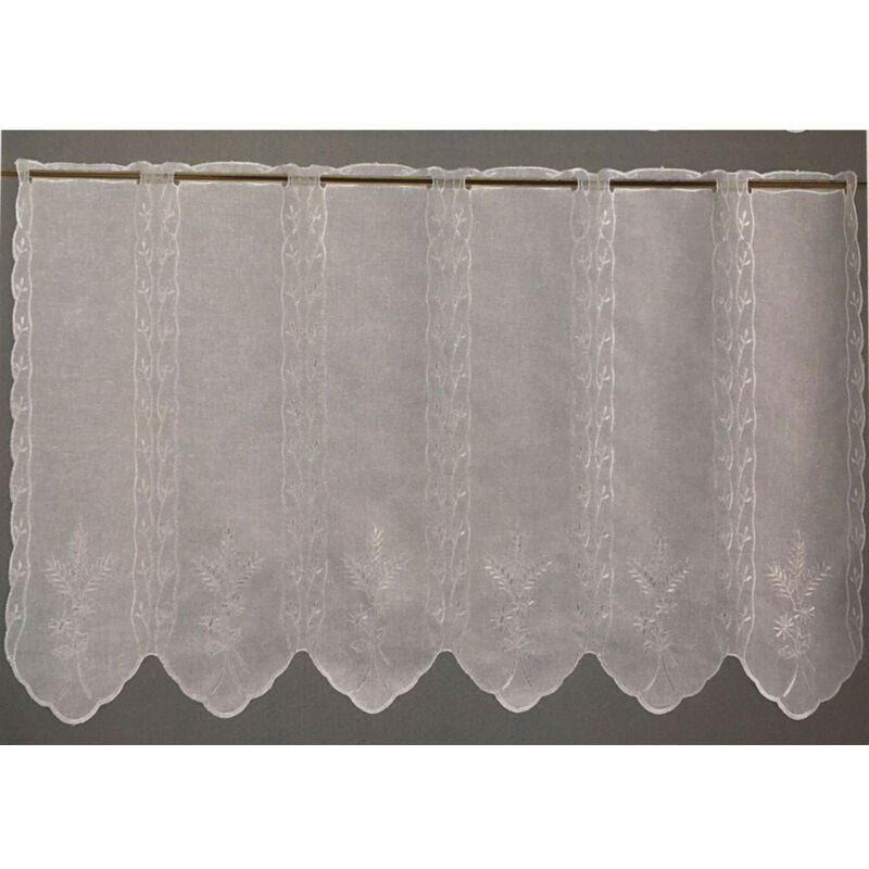 Brise bise avec bas festonné Crème 0.58x1.6 m