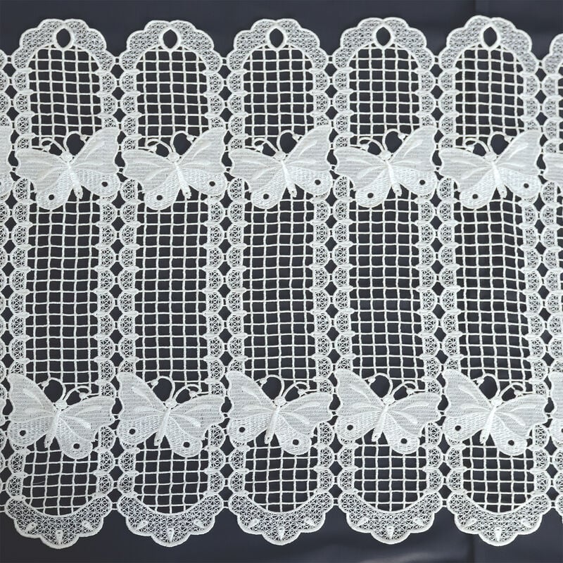 Brise bise papillons en macramé Blanc 0.6x0.9 m
