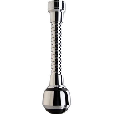 Brise jet flexible en laiton – Aérateur douchette chromé noir – Économiseur d'eau avec filtre inox – Pour robinets cuisine