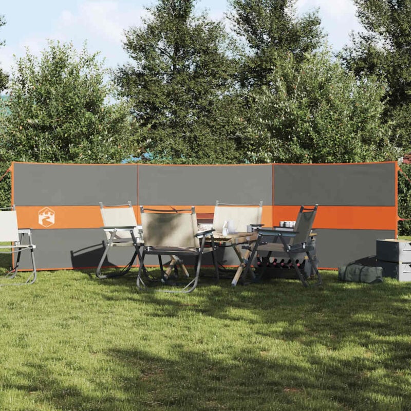 Vidaxl - Brise-vent de camping gris et orange 490x123 cm imperméable