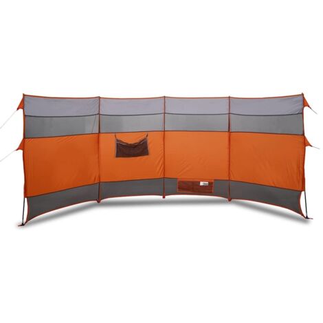 Brise-vent de camping orange 366x152x152 cm imperméable CFW310778