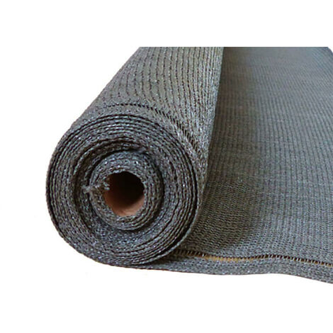 Brise-vue 100% - Gris anthracite - 270gr/m² - Boutonnières Gris foncé 1.8m x 50m - Gris foncé