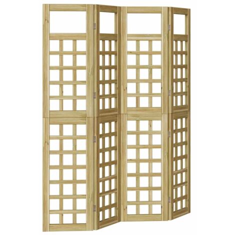 Brise-vue 4 pcs Marron 160 x 180 cm Pin imprégné CFW770655
