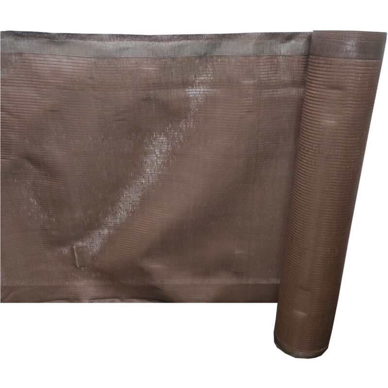 Comercial Candela - Brise Vue 1X50 m 100% Polyamide Occultation 80% Maille D'ombrage Couleur Marron