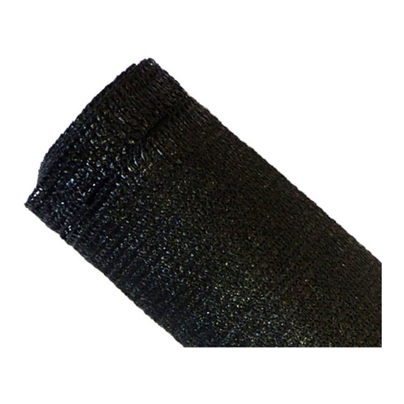 Brise-vue 90% - Noir - 185gr/m² - Boutonnières Noir 1.8m x 5m - Noir