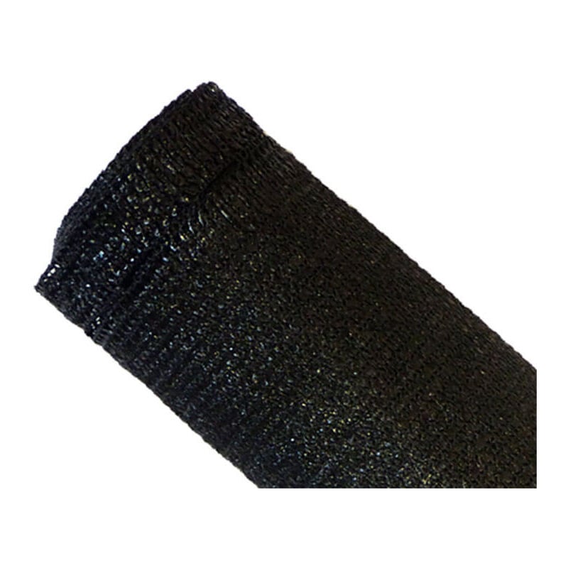 Maillestore - Brise-vue 90% - Noir - 185gr/m² - Boutonnières Noir 1.2m x 10m