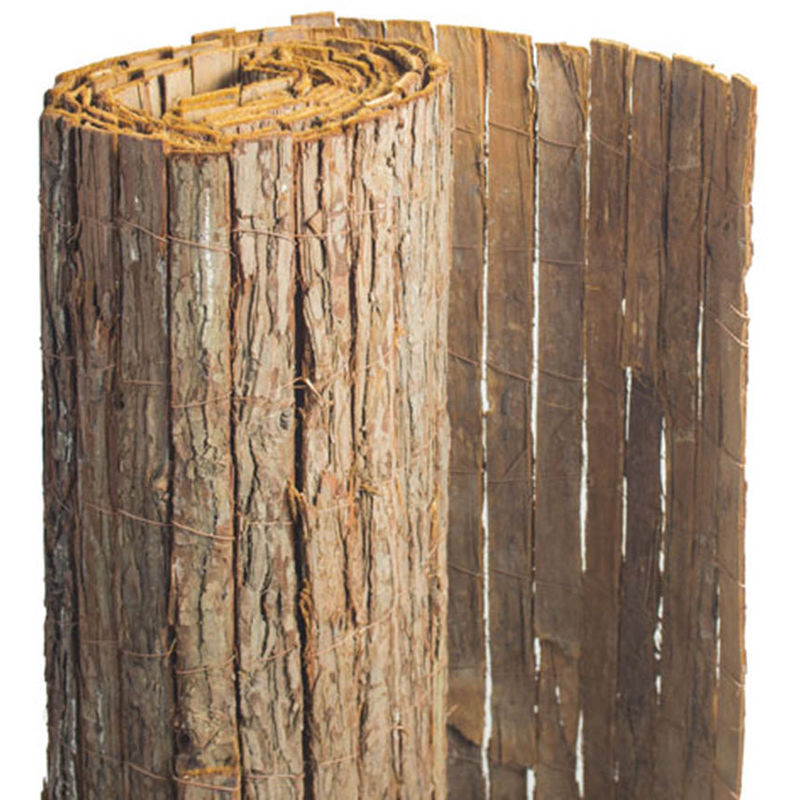 Brise vue en écorces de pin naturel - 1 rouleau de 2 x 5 m Bois - Jardideco
