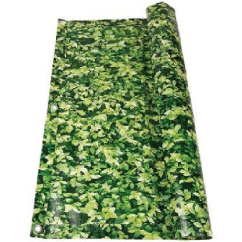 Stars - Brise-vue balcon imprime' mode'le haie en pvc et polye'thyle'ne re'sistant aux rayons uv