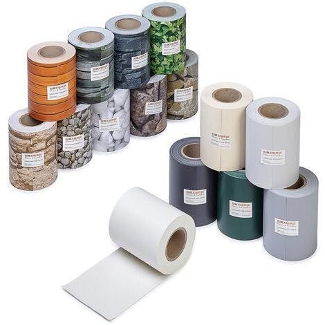 Brise vue balcon jardin 450 g / m² en PVC 19 cm x 35 m gris clair