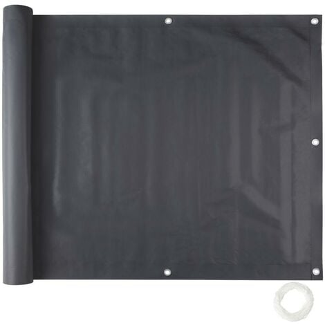 Brise vue brise vent film anti regards clôture paravent PVC pour balcon noir 90 cm - Noir