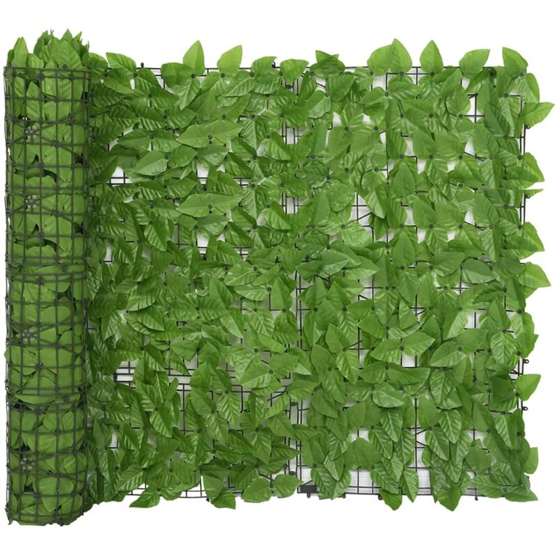 Brise Vue Écran de balcon | Pour Jardin, Balcon, Terrasse avec feuilles vert 400x100 cm 13932 - Vert