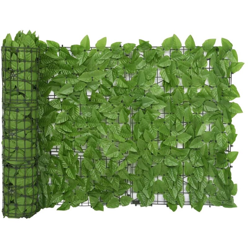 Brise Vue Écran de balcon | Pour Jardin, Balcon, Terrasse avec feuilles vert 400x75 cm 27451 - Vert