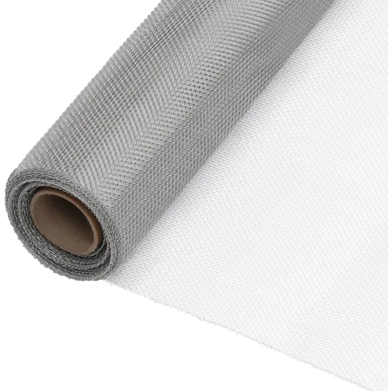 Brise Vue Écran en treillis | Pour Jardin, Balcon, Terrasse Acier inoxydable 112x1000 cm Argenté 84181 - Argent