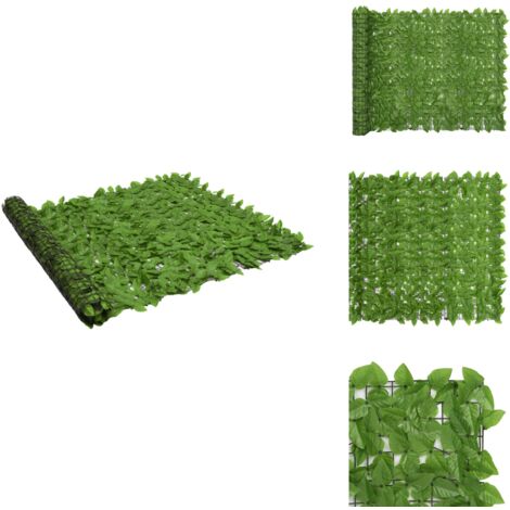 Brise-vue de balcon avec feuilles vert 300x150 cm - Écran De Balcon - Brise Vue - Intimité Balcon - Décoration Extérieure - Protection Solaire