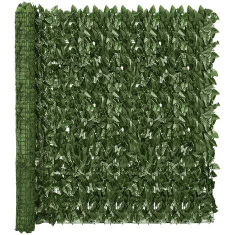 Brise-vue de balcon，Écran de balcon avec feuilles vert foncé 300x150 cm CFW310778