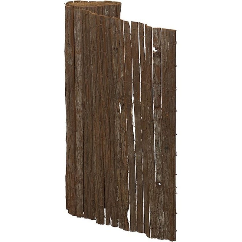 Haie en Écorce d'Épicéa Naturelle Nortene Milwaukee 300x100cm Clôture Occultante pour Jardins et Terrasses 90% d'Occultation