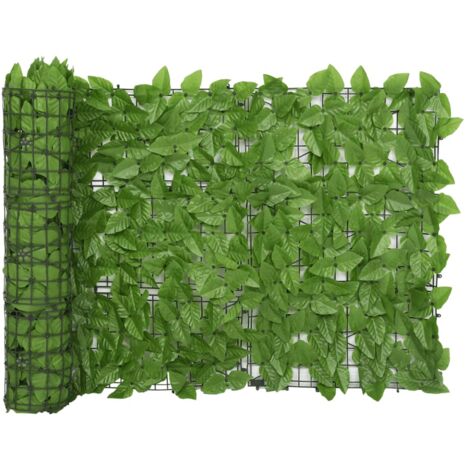 Brise Vue Écran de balcon  Pour Jardin, Balcon, Terrasse avec feuilles vert 300x75 cm 83625