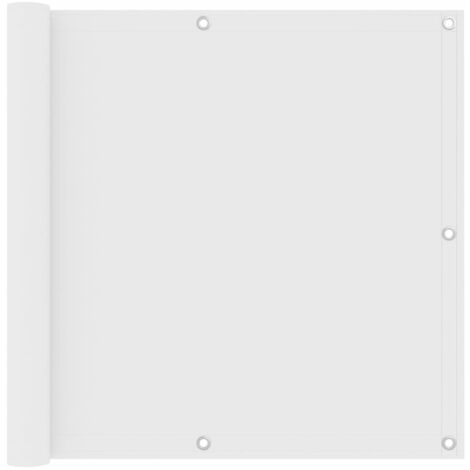 Brise Vue Écran de balcon | Pour Jardin, Balcon, Terrasse Blanc 90x400 cm Tissu Oxford 67665 - Blanc