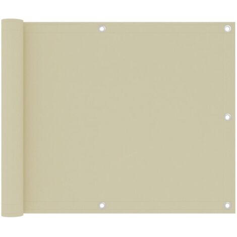 Brise Vue Écran de balcon  Pour Jardin, Balcon, Terrasse Crème 75x300 cm Tissu Oxford 77635