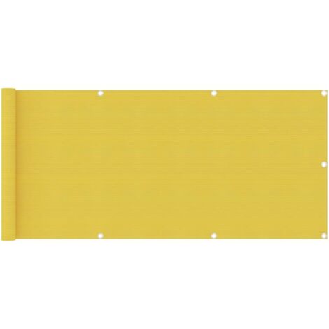 Brise Vue Écran de balcon  Pour Jardin, Balcon, Terrasse Jaune 75x500 cm PEHD 74607