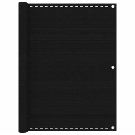 Brise Vue Écran de balcon Pour Jardin, Balcon, Terrasse Noir 120x400 cm PEHD 14357
