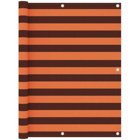 Brise Vue Écran de balcon  Pour Jardin, Balcon, Terrasse Orange et marron 120x300 cm Tissu Oxford 16805